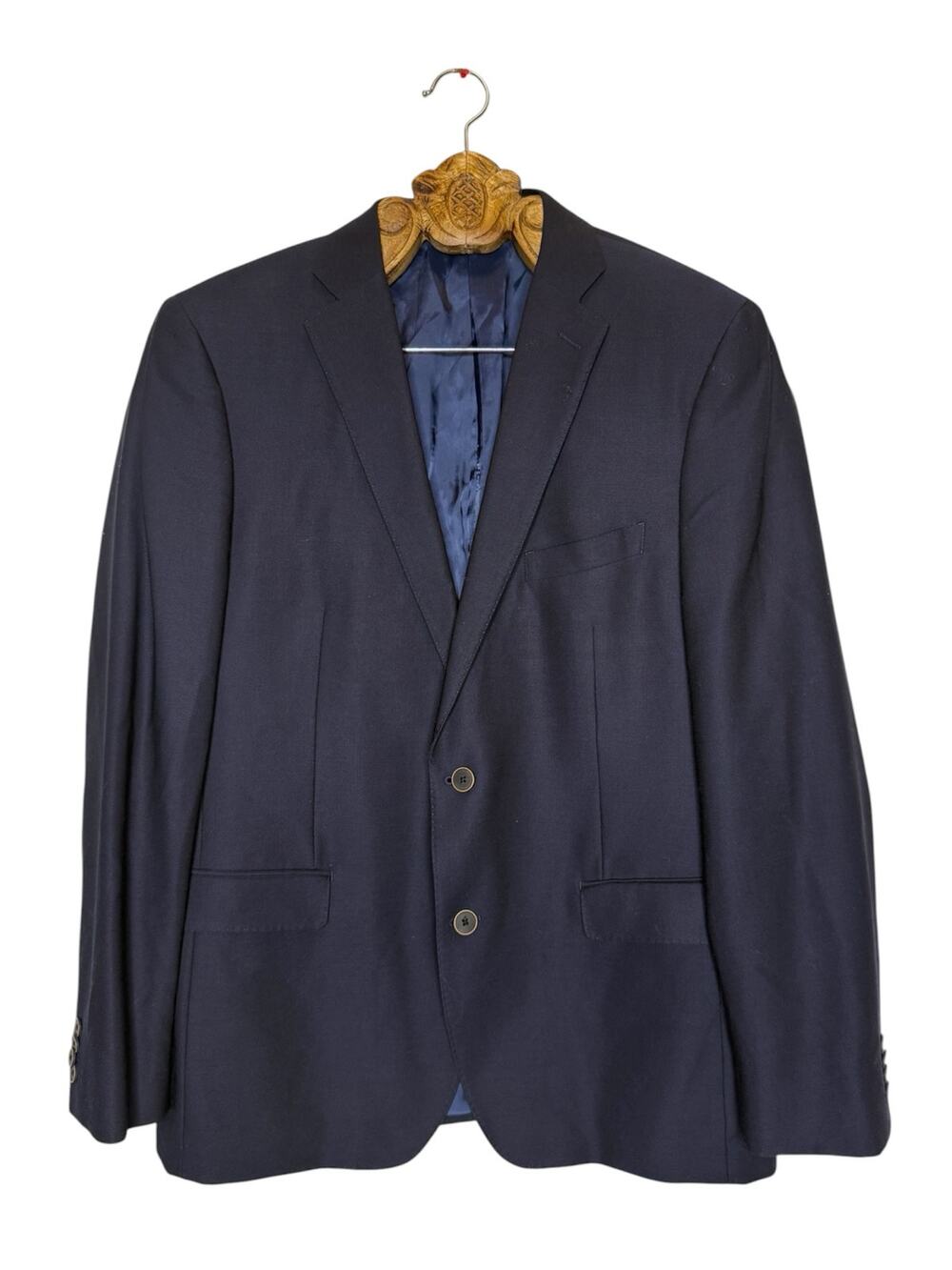 Black Brown 1826 Jack Mens Blazer Navy Wool 44R Woven in Italy